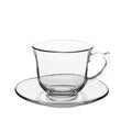 240ml Glass Cup and Saucer Set