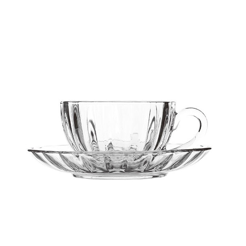 170ml Glass Cup and Saucer Set
