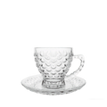 210ml Glass Cup and Saucer Set